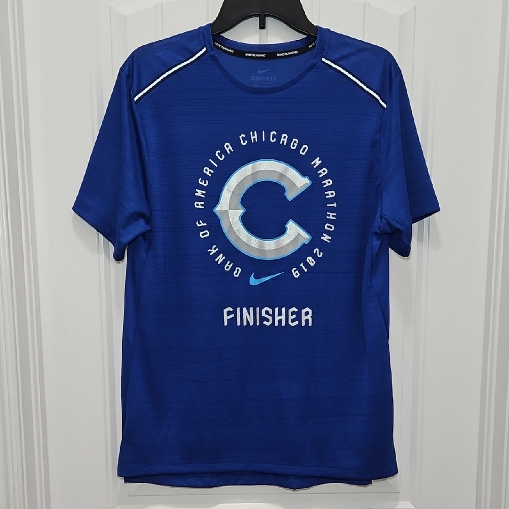 Nike Running Blue 2019 Chicago Marathon Finisher Men's Tee
